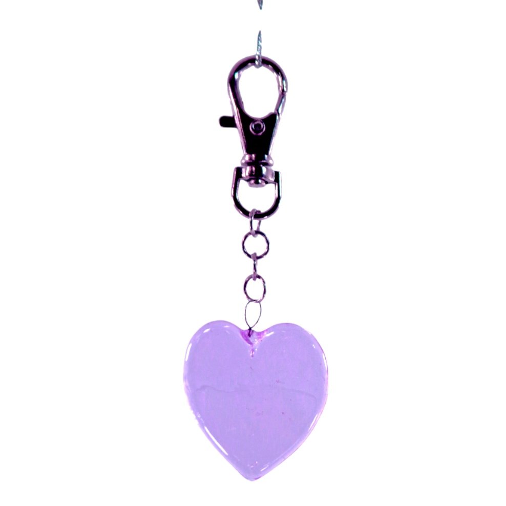 Glass Heart-shaped Pendant Key Chain Holder for Ladies Bag Charm, Wallet, Phone - Image 9