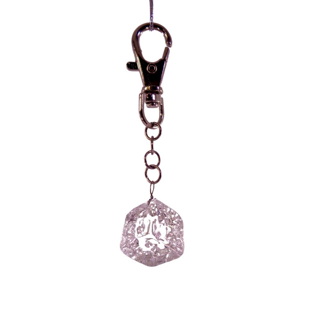 Dice Glass Pendant Key Chain Holder for Ladies Bag Charm, Wallet, Phone - Image 6