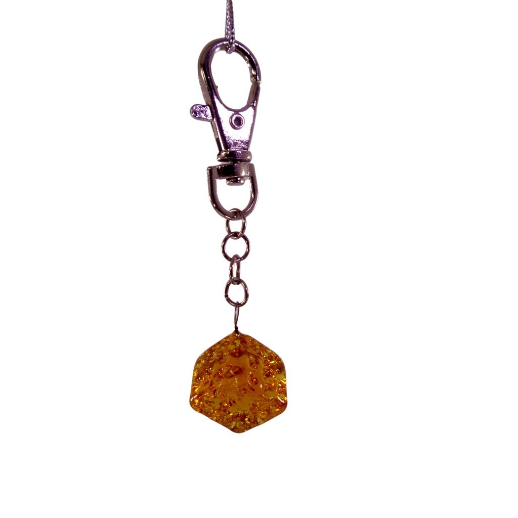 Dice Glass Pendant Key Chain Holder for Ladies Bag Charm, Wallet, Phone - Image 7