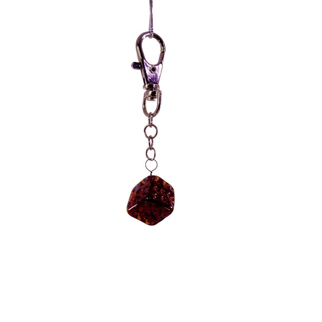 Dice Glass Pendant Key Chain Holder for Ladies Bag Charm, Wallet, Phone - Image 8
