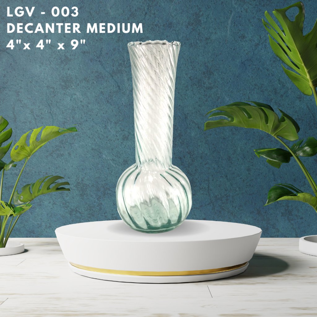 Glass Vase - Handmade by Filipino Artist (Recycled Glass) - Image 2