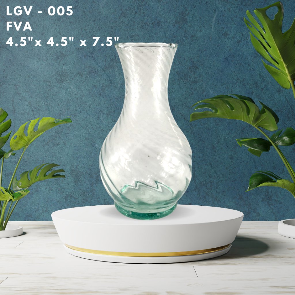 Glass Vase - Handmade by Filipino Artist (Recycled Glass) - Image 5