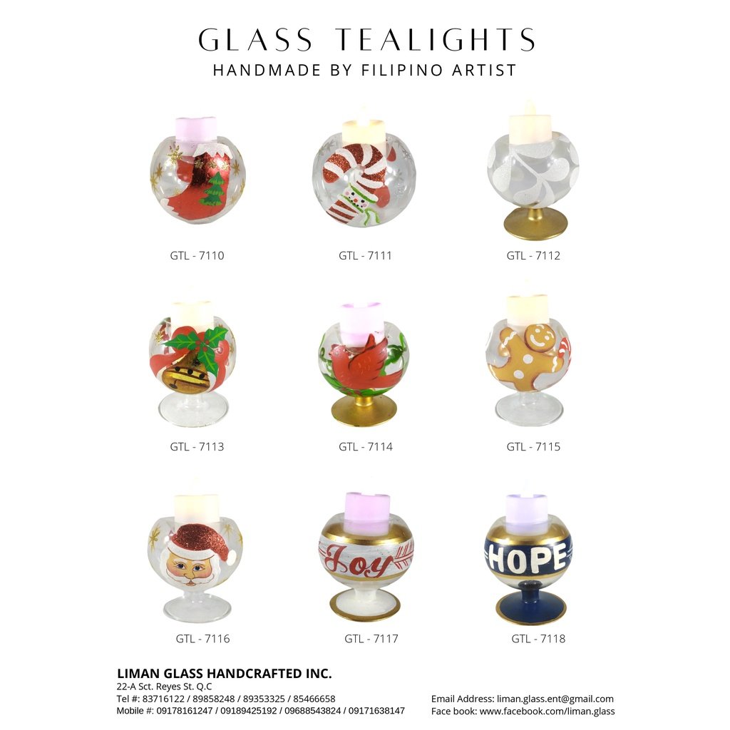 6pc Set Handpainted Glass Tealight Candle Holder Home Decoration White Leaves GTL 7123 - Image 3