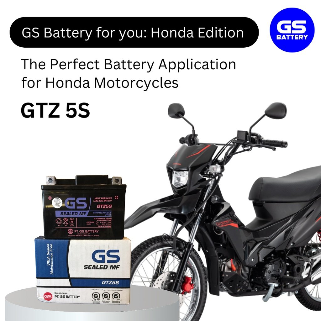 GS Motorcycle Battery GTZ5S 4L Sealed Maintenance Free for HONDA XRM, WAVE, MIO, SHOGUN, SOUL, BEAT - Image 2
