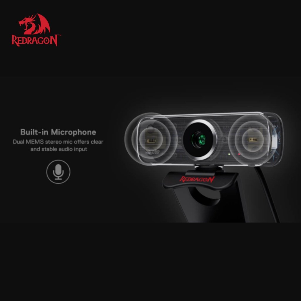 Redragon GW800-1 Hitman Gaming USB Streaming Webcam - Image 2