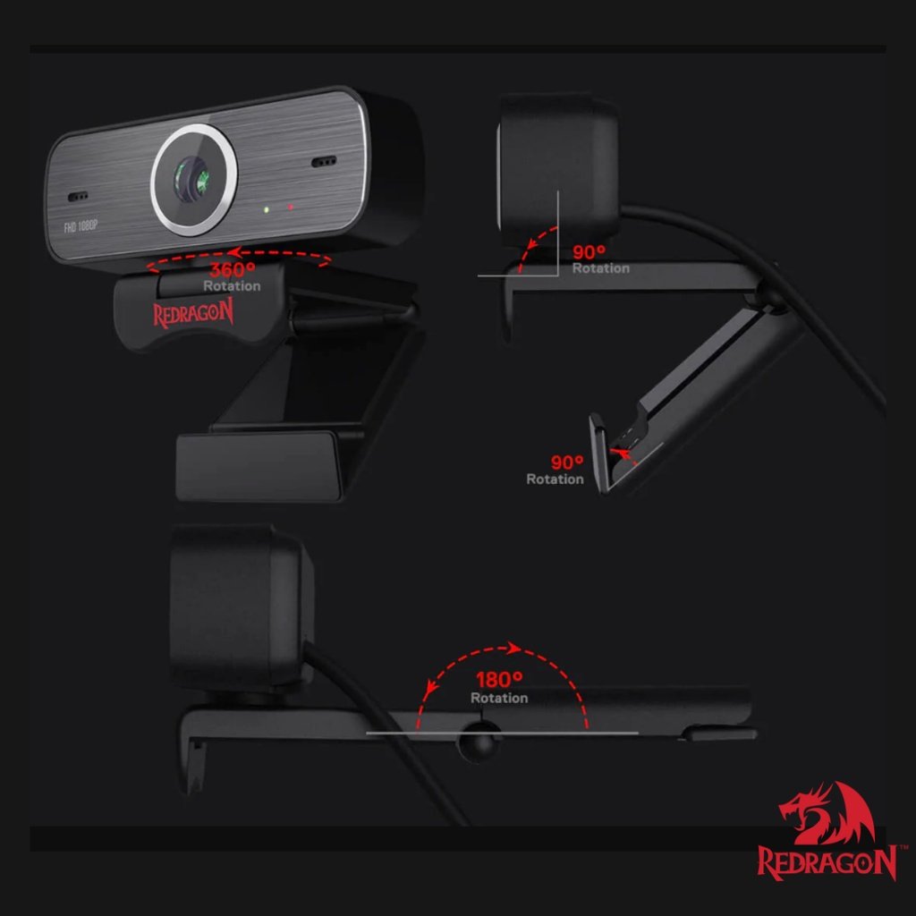 Redragon GW800-1 Hitman Gaming USB Streaming Webcam - Image 3