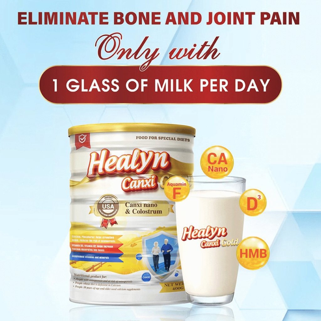 HEALYN Canxi Gold Milk 400g Colostrum Calcium Milk for Diabetic - Image 2
