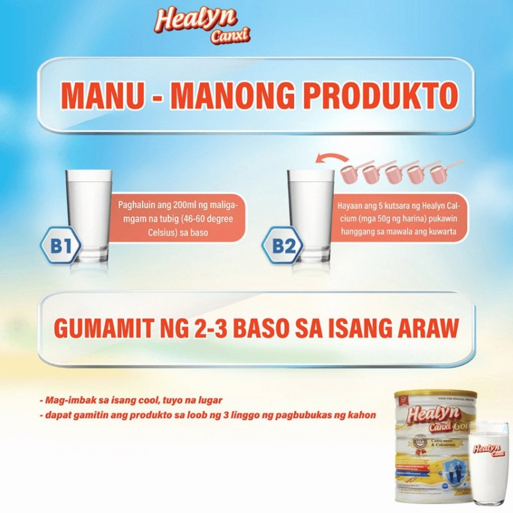 HEALYN Canxi Gold Milk 400g Colostrum Calcium Milk for Diabetic - Image 6
