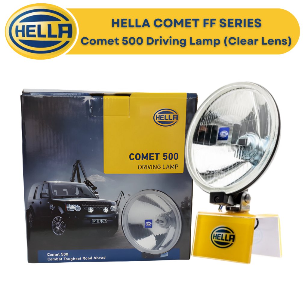 Hella Comet FF Series Comet 500 Driving Lamp (Clear Lens)