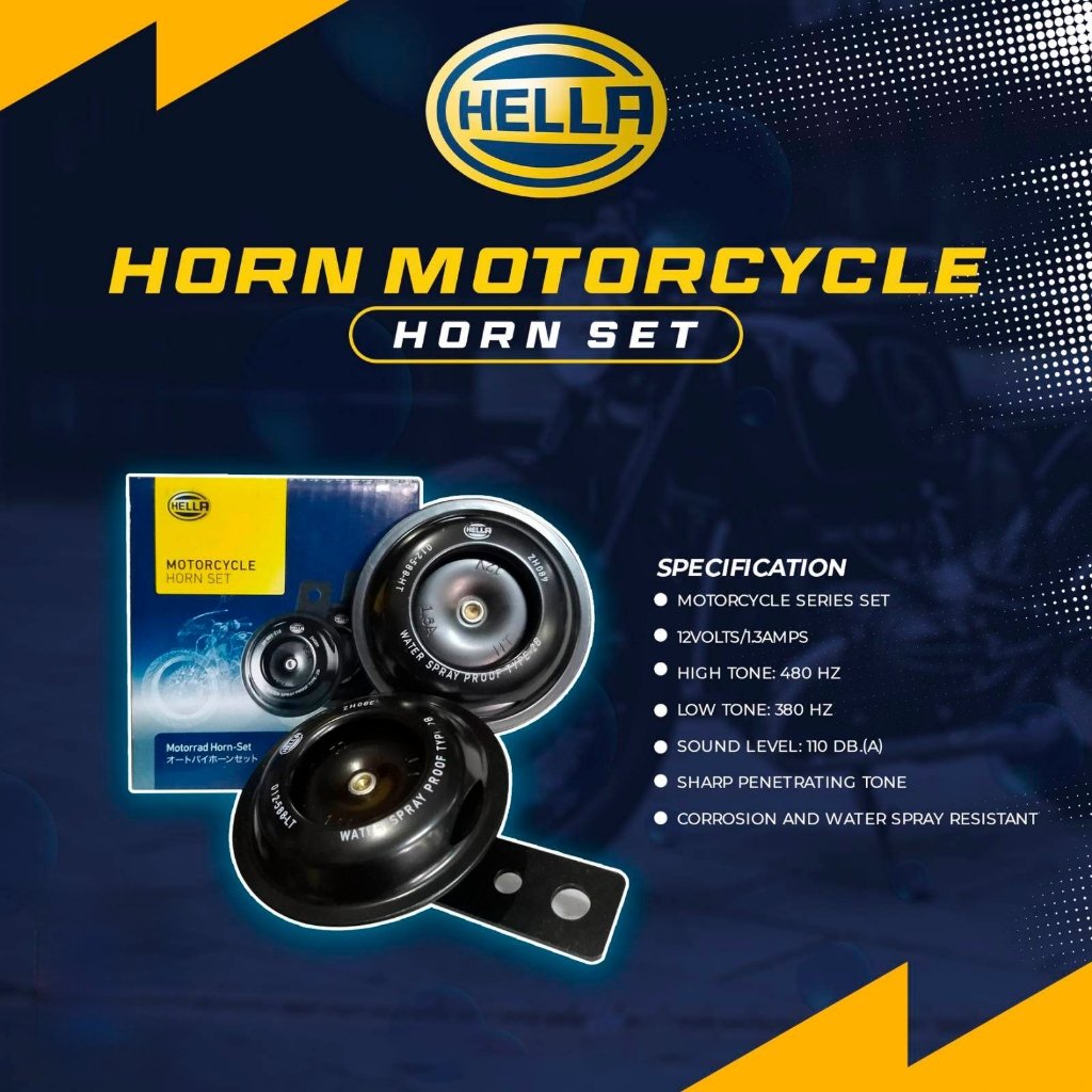Hella Motorcycle Horn - Single 105dB / 3AL 012 588-HT - Image 2