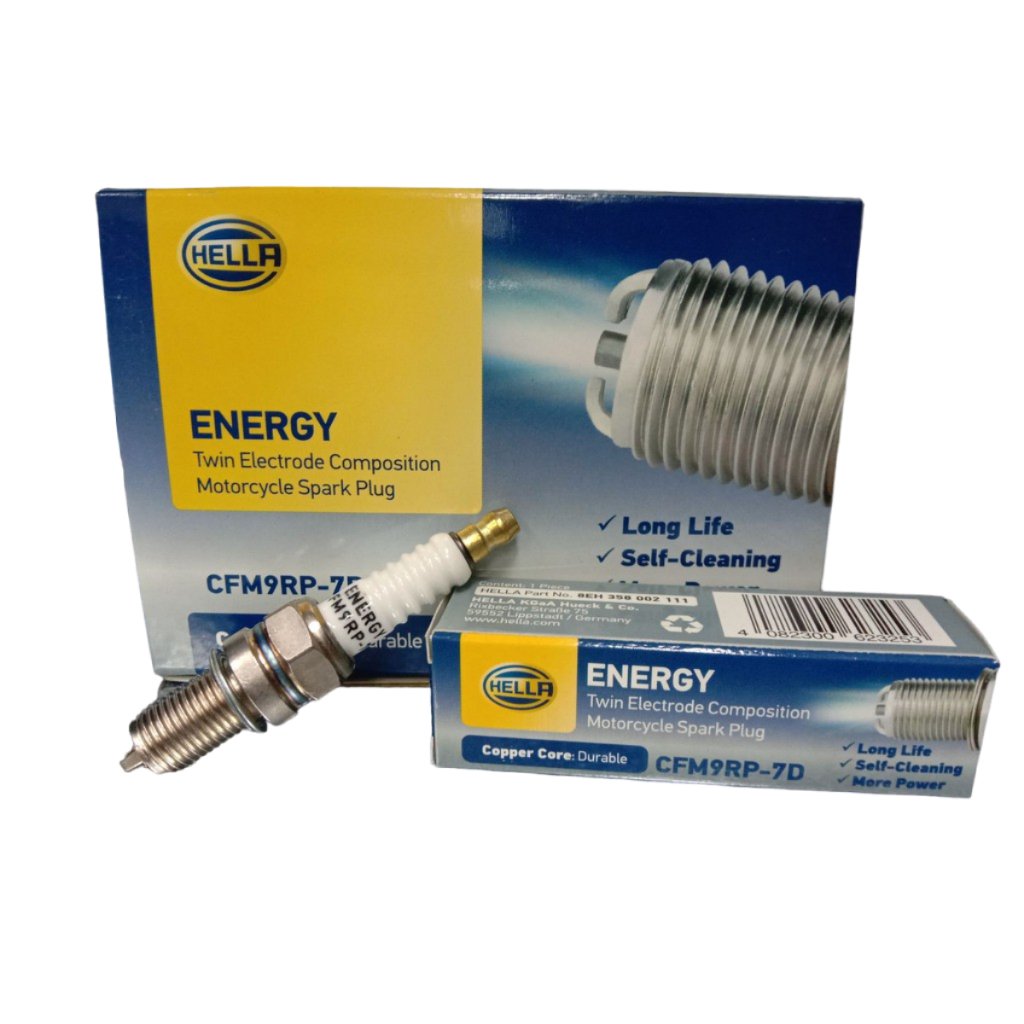 Hella Motorcycle Spark Plug Copper (Twin Electrodes) - CFM9RP-7D - Image 3