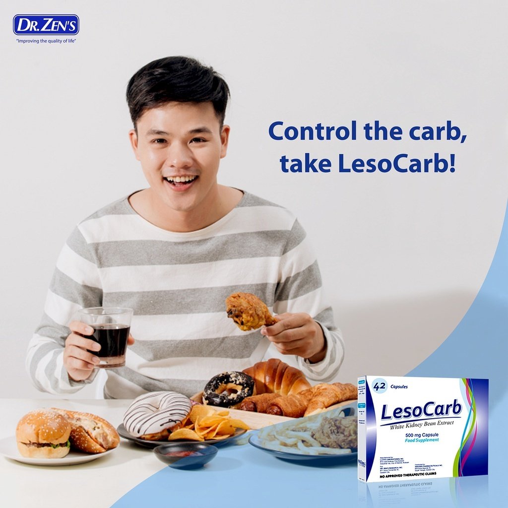 Lesocarb White Kidney Bean Extract 500mg Carb Blocker 42's Capsule - Image 2
