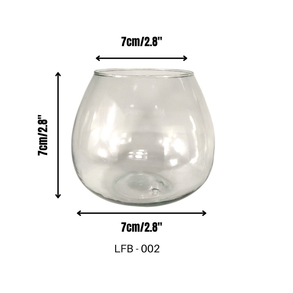 Small Fish Tank Thickened Transparent Glass Turtle Tank Round Mini Goldfish Bowl Glass Wares Medium - Image 2