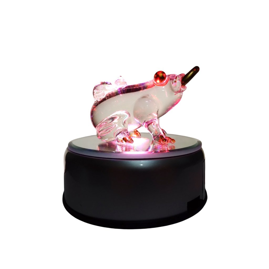 Liman Glass Money Frog Feng Shui Lucky Charm for Business with Rotating Base - Image 6