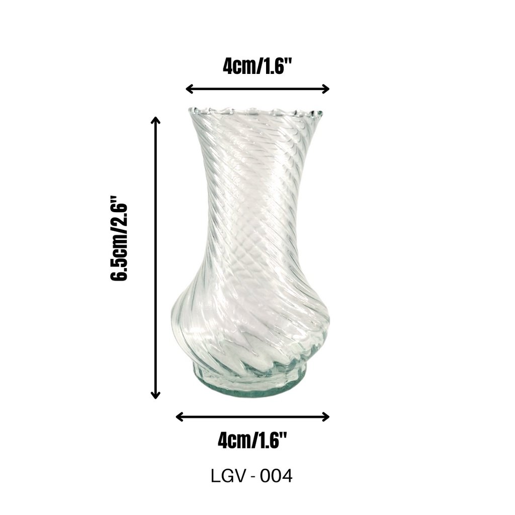 French Glass Flower Vase Minimalist for Artificial, Dried Flowers and Plants LGV 004 - Image 2