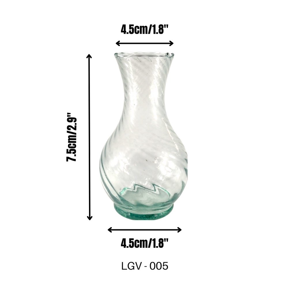 French Glass Flower Vase Minimalist Clear Transparent for Artificial,Dried Flowers and Plants LGV005 - Image 2