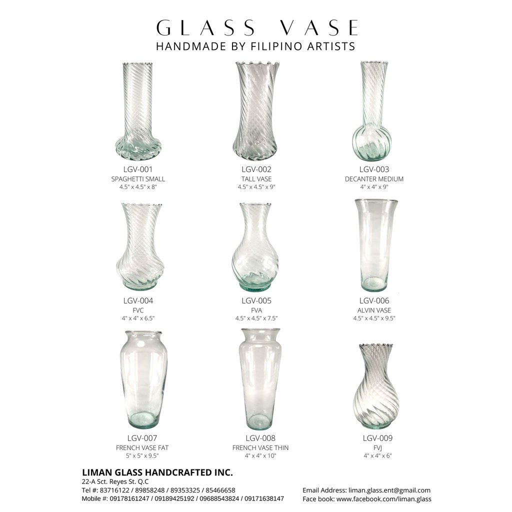 French Glass Flower Vase Minimalist Clear Transparent for Artificial,Dried Flowers and Plants LGV005 - Image 3