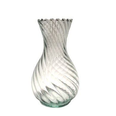 French Flower Vase Transparent Clear Glass FVJ LGV 009