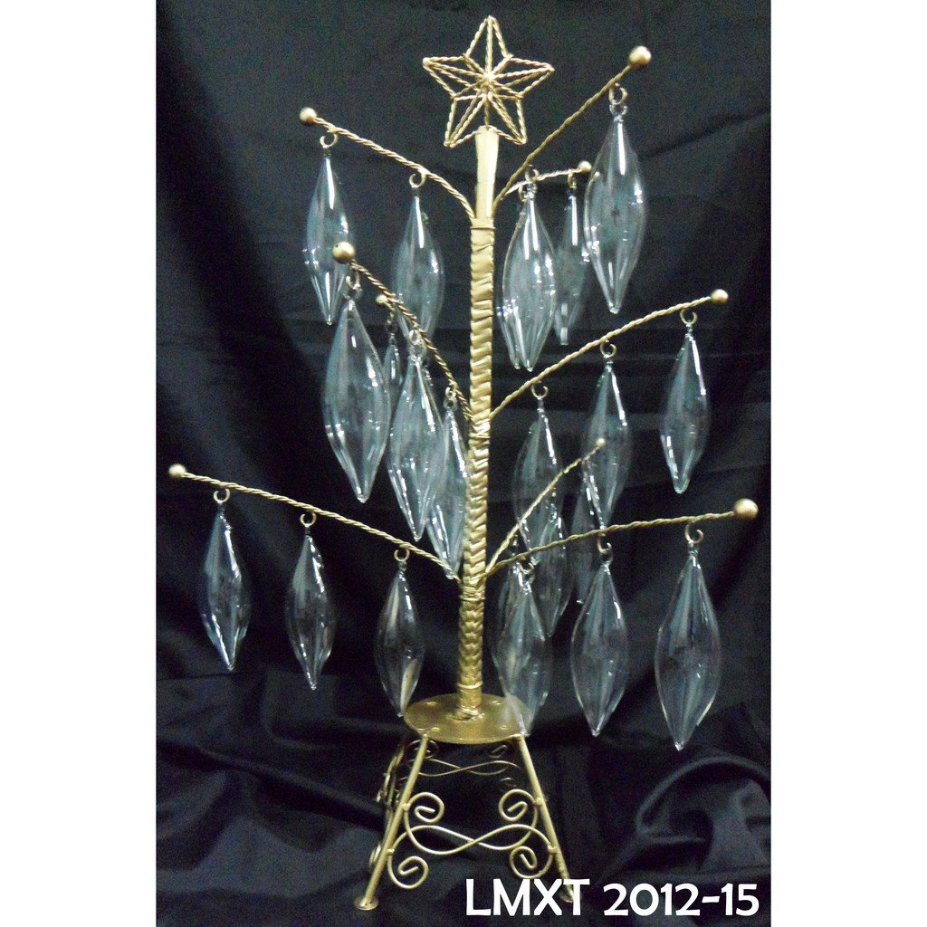 Tabletop Mini Christmas Tree Glass Ornaments Oval plain (mini)