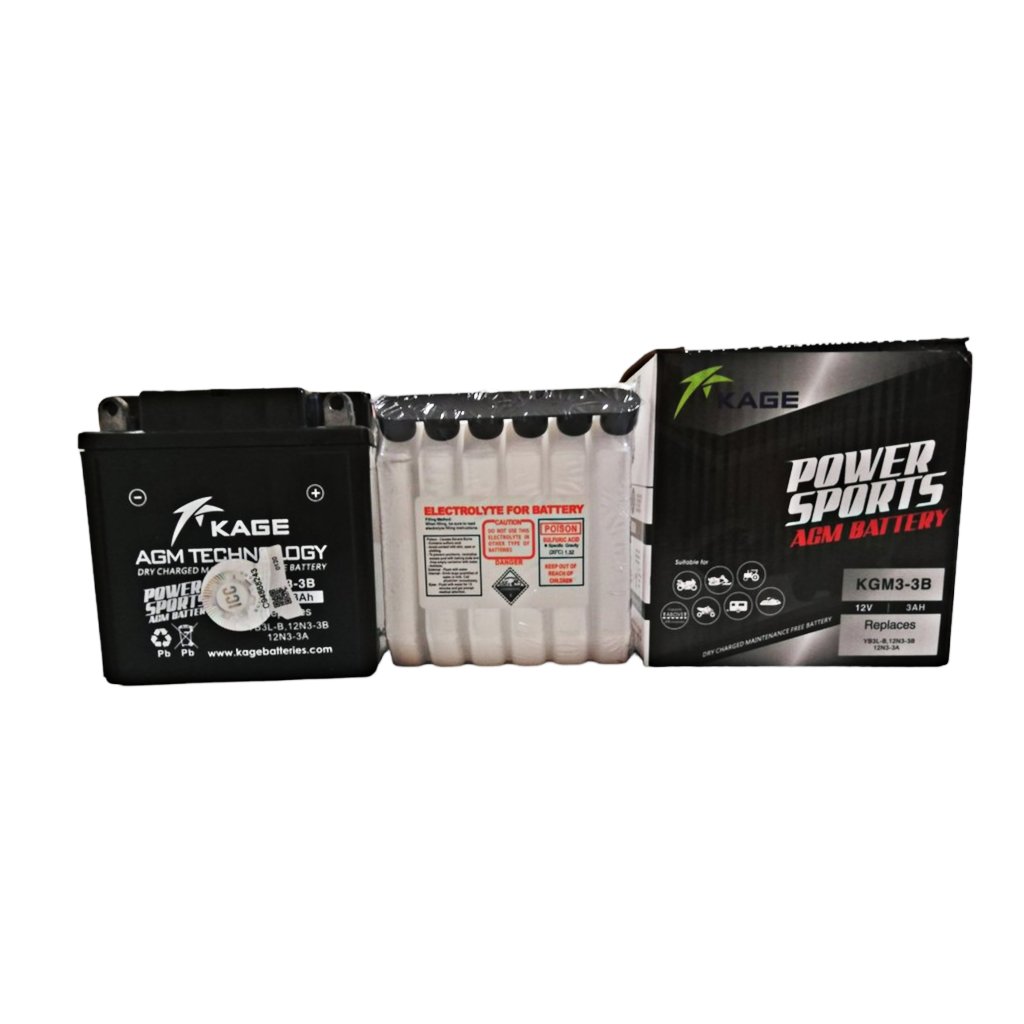 Kage Sealed KGM3-3B - Motorocycle Battery / Tmx155,125; Bc175, Kick, Leo Star, Raider 125, Stx150 - Image 2
