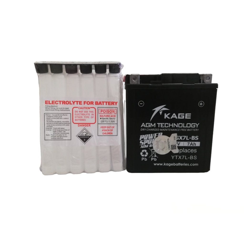 Kage Sealed KGX7L-BS - Motorcyle Battery / Supermo150 - Image 3