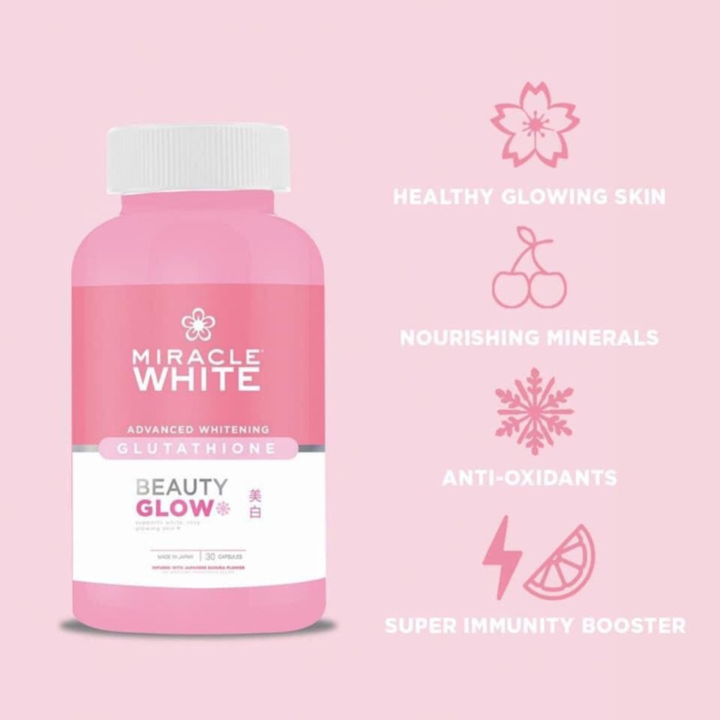 Miracle White Glutathione Super Glow Kit (2pcs Miracle White Advanced Whitening Glutathione & 1pc M - Image 2