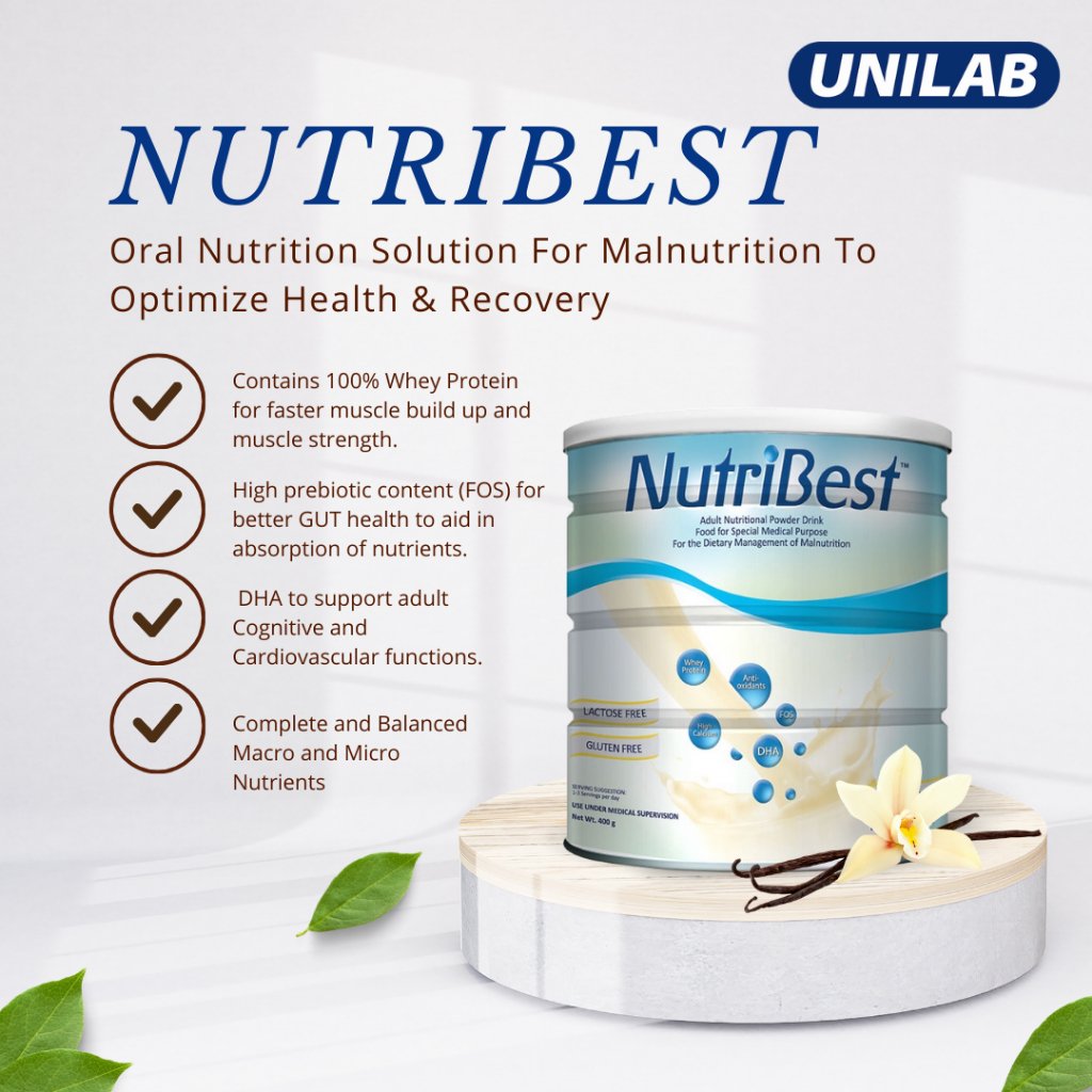 Nutribest Vanilla 400g Can (Oral Nutrition Solution For Malnutrition To Optimize Health & Recovery) - Image 4