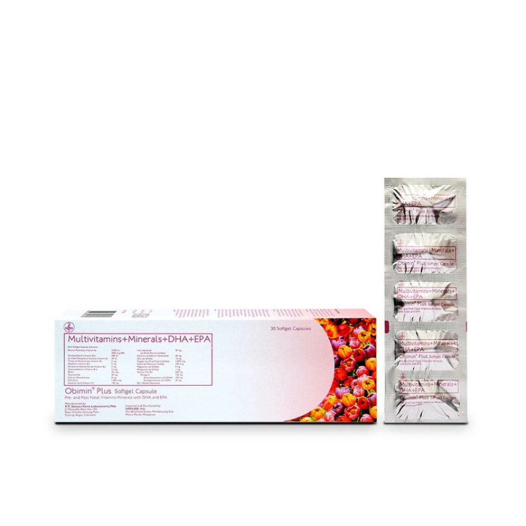Obimin Plus 100's and 30's Prenatal Supplement Multivitamins Minerals with DHA and EPA Box - Image 3