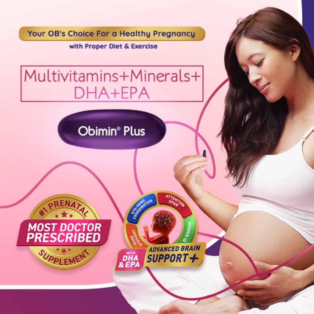 Obimin Plus 100's and 30's Prenatal Supplement Multivitamins Minerals with DHA and EPA Box - Image 4