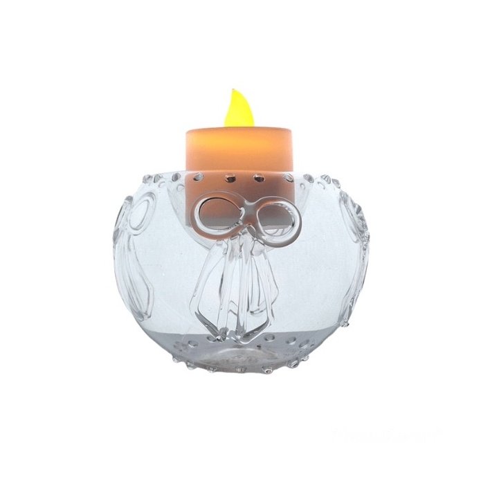 Pyrex Glass Tealight Candle Holder for Table Ribbon Design - Image 2
