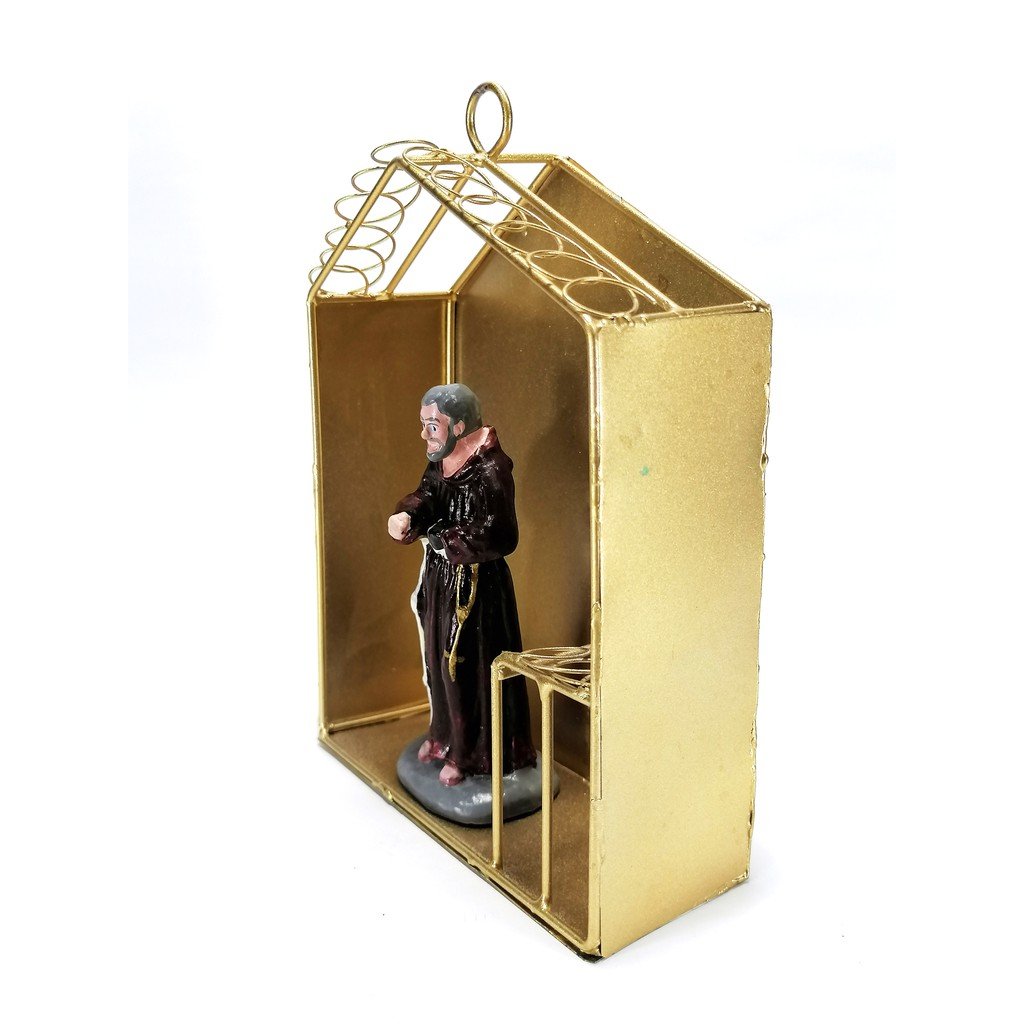 Padre Pio Statue Religious Figurines Home Decor Accents in Tin House Designs - Image 5