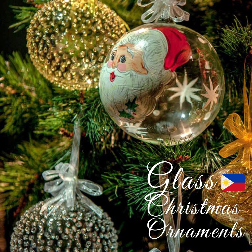Glass Christmas Ornaments Drop Red & White Glitter Swirl for Xmas Tree Decor - Image 6