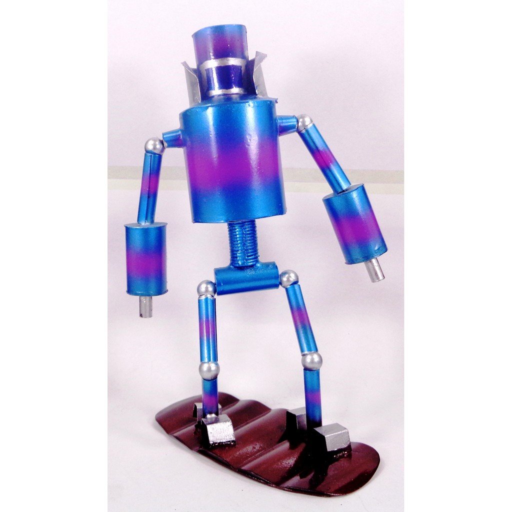 COLORED TINS & WIRE ROBOT BENDABLE ACTION FIGURE COOL UNIQUE TOY GIFT FOR KIDS