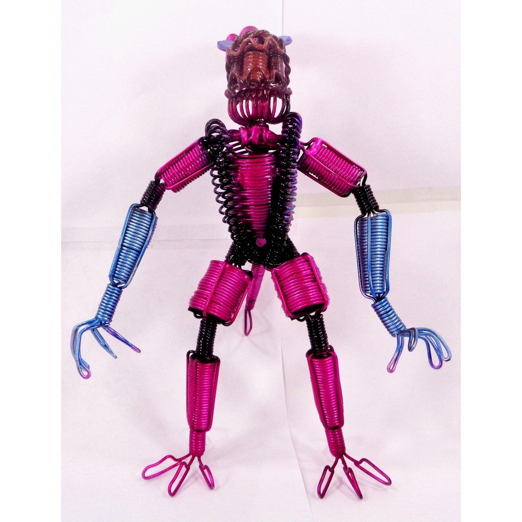COLORED TINS & WIRE ROBOT BENDABLE ACTION FIGURE COOL UNIQUE TOY GIFT FOR KIDS