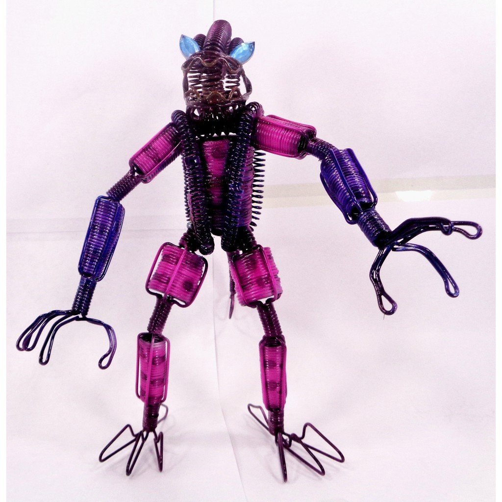 COLORED TINS & WIRE ROBOT BENDABLE ACTION FIGURE COOL UNIQUE TOY GIFT FOR KIDS