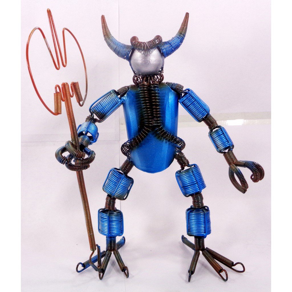 COLORED TINS & WIRE ROBOT BENDABLE ACTION FIGURE COOL UNIQUE TOY GIFT FOR KIDS