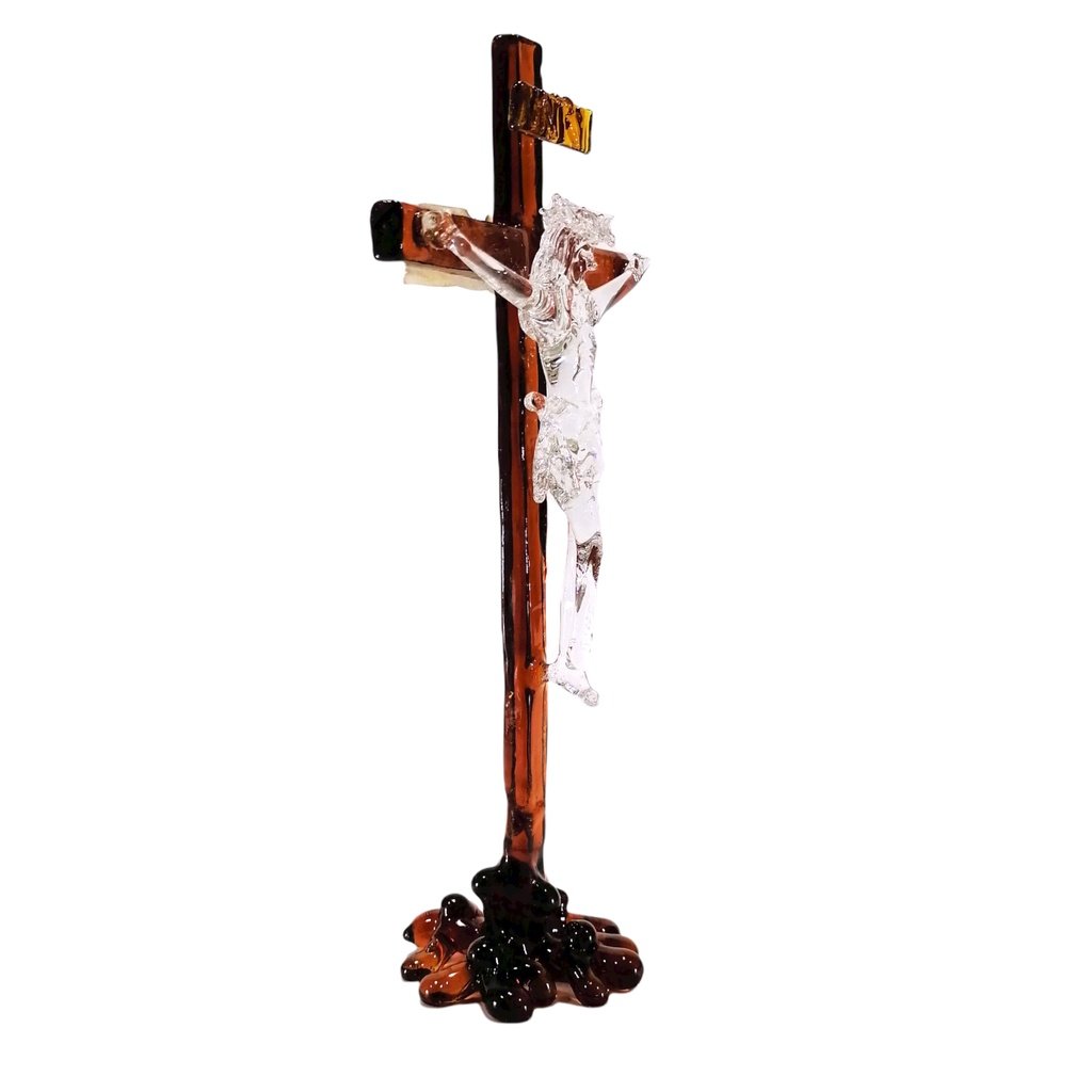 Glass Crucifix with Stand for Altar Big Religious Figurines - Image 5