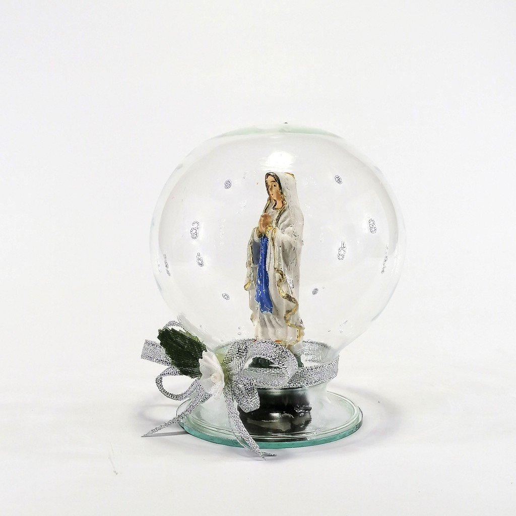 Blessed Virgin Mary Religious Figurines Home Decor Accents in Glass Ball 4" - Image 4