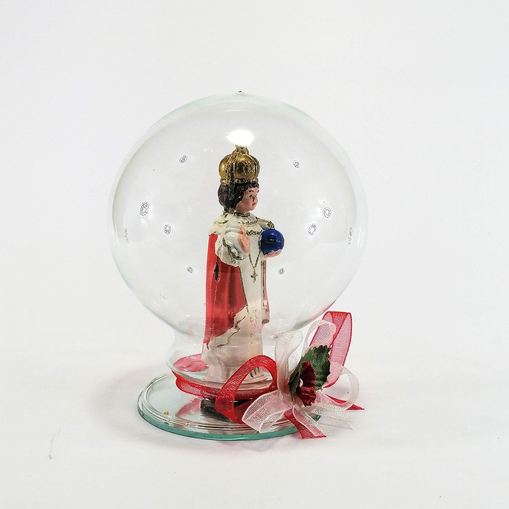 Santo Nino Religious Figurines Home Decor Accents in Glass Ball 4" - Image 2