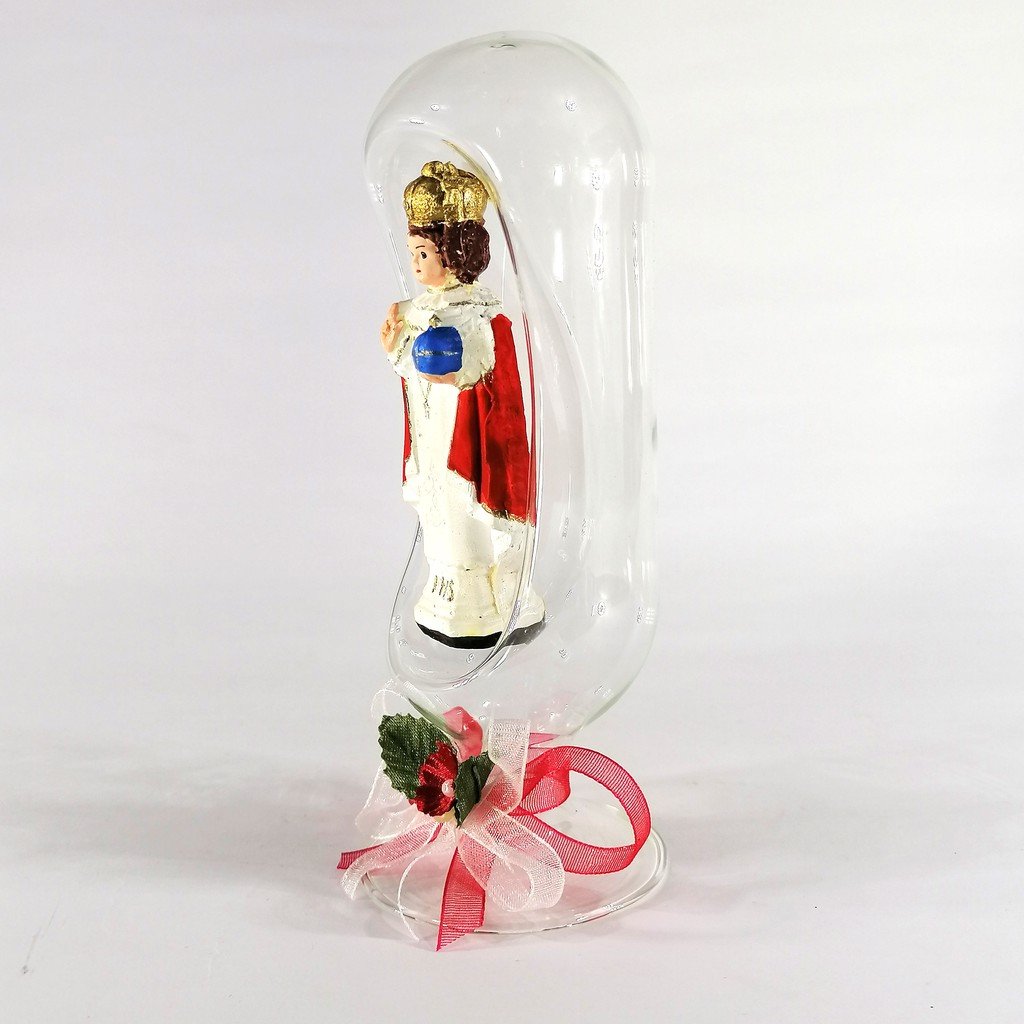 Santo Nino Religious Figurines Home Decor Accents in Glass Dome 7" - Image 4