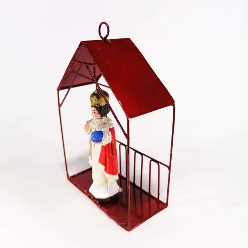 Santo Nino Religious Figurines Home Decor Accents in Tin House Red - Image 2