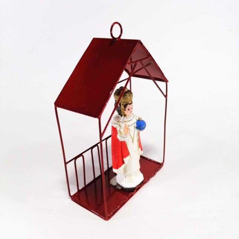 Santo Nino Religious Figurines Home Decor Accents in Tin House Red - Image 3