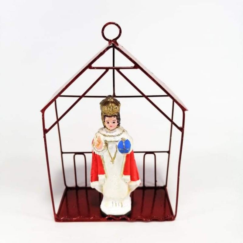 Santo Nino Religious Figurines Home Decor Accents in Tin House Red - Image 4