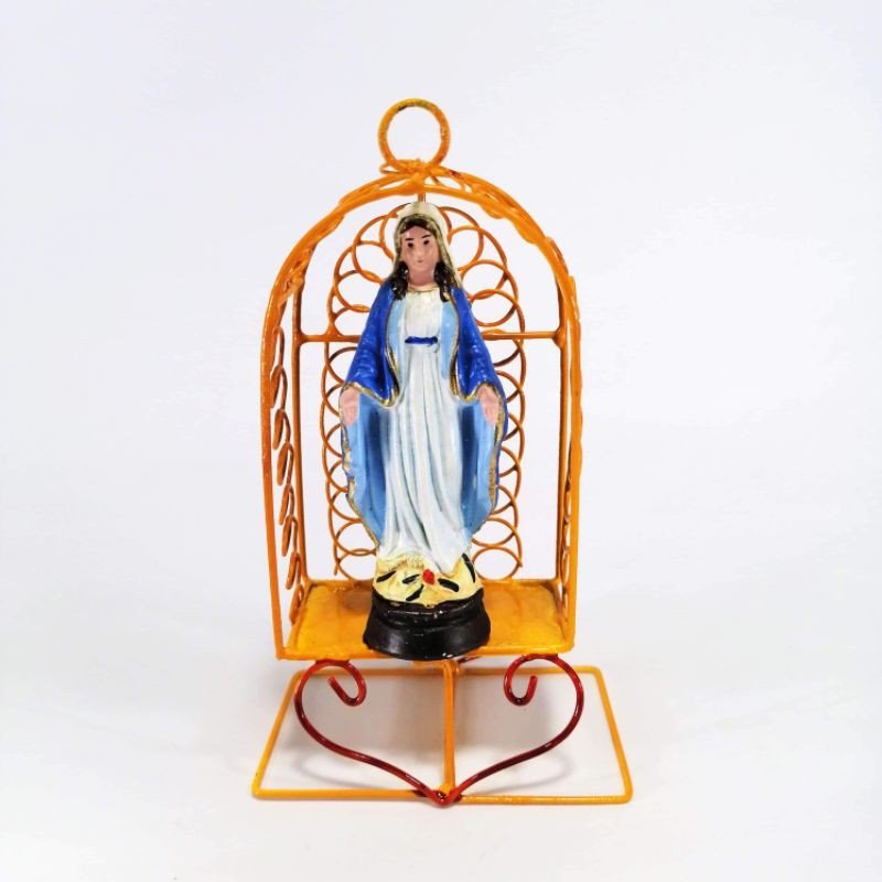 Mama Mary Statue Religious Figurines Home Decor Accents in Tin House - Image 3