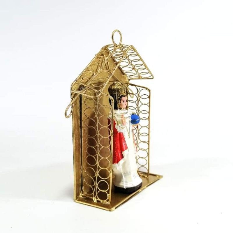 Sto Nino in Gold House Religious Figurines 5" - Image 3