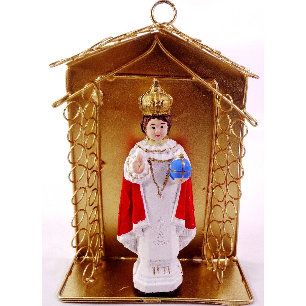 Sto Nino in Gold House Religious Figurines 5" - Image 4