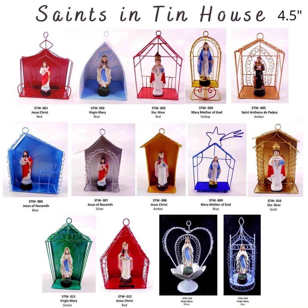 Saint Statue Religious Figurines Home Decor Accents in Tin House - Image 9