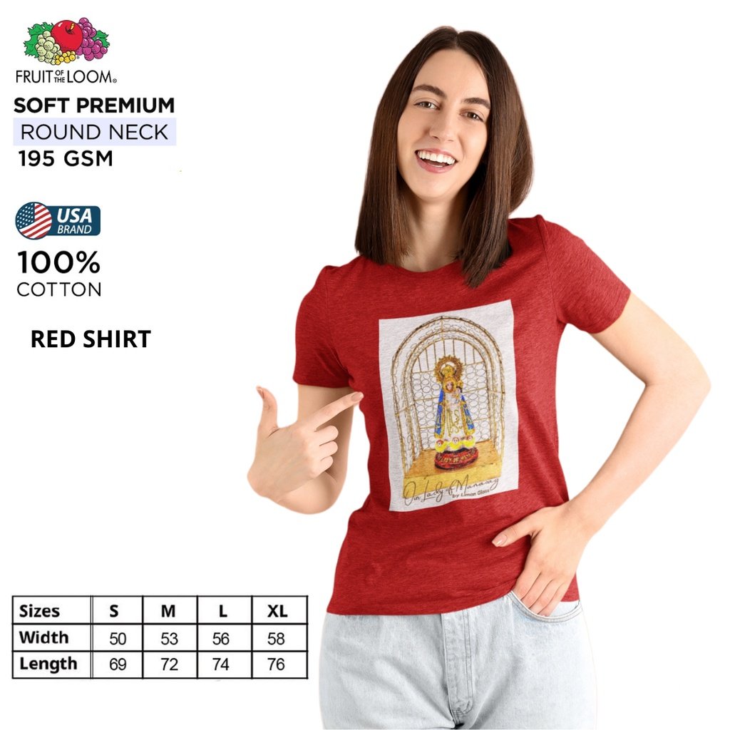 Our Lady of Manaoag Fruit of the Loom T-Shirt Round Neck 100% Cotton - Image 3