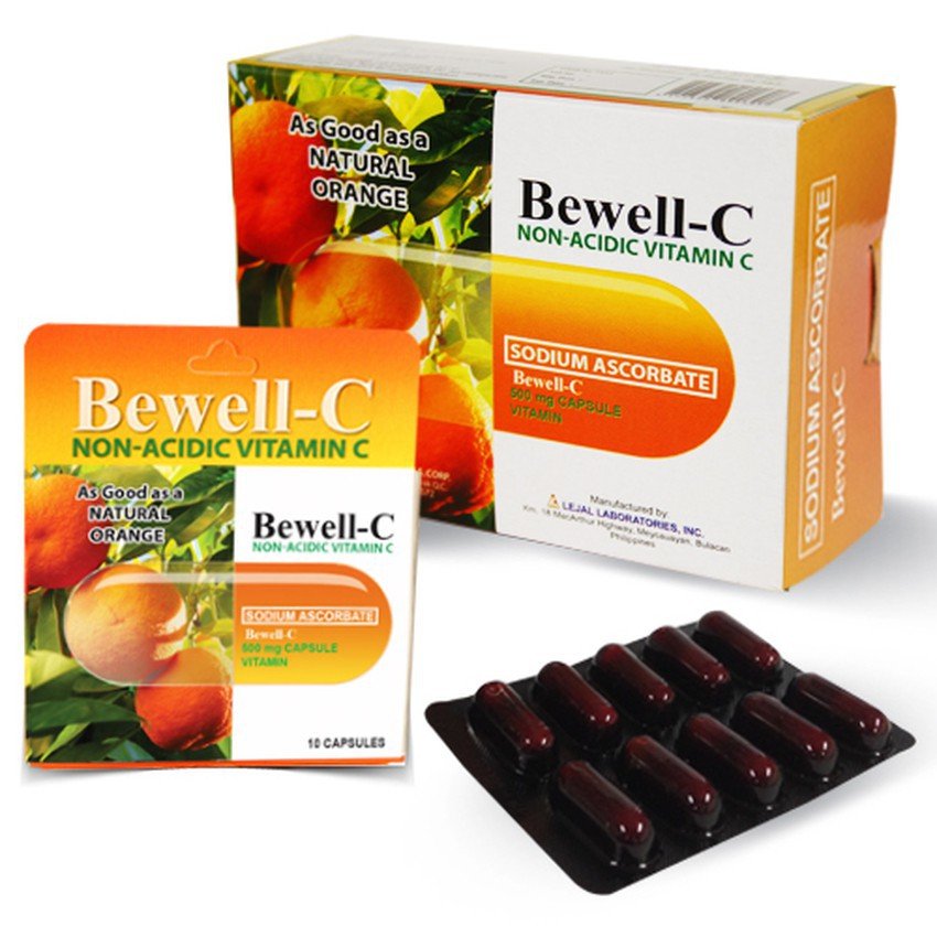 Bewell C Vitamins for Adult Ascorbic Acid Vitamin C Non Acidic 500mg 100 capsules - Image 2