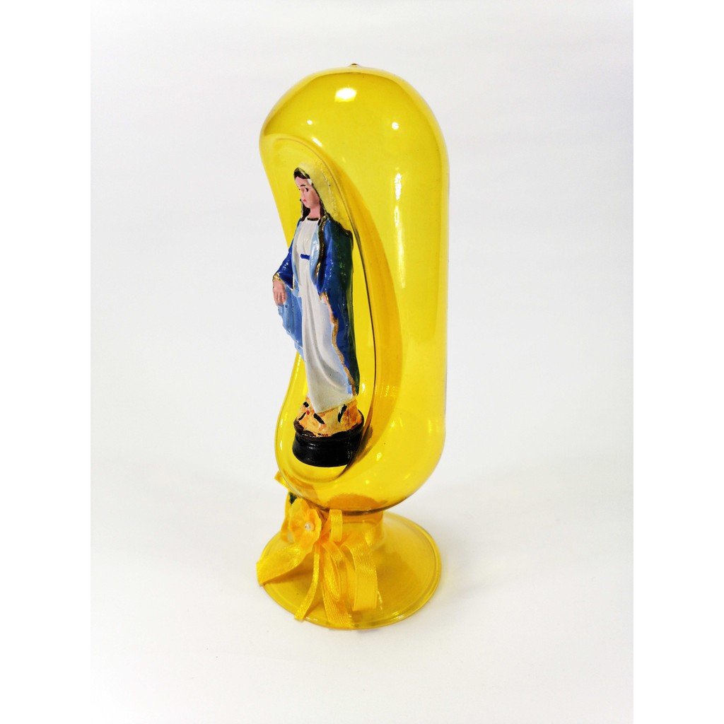 Saint Statue Religious Figurines Home Decor Accents in Glass Dome - Image 2